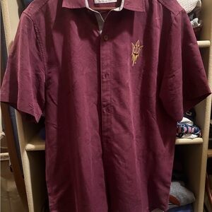 Tommy Bahama Burgundy Short Sleeve Shirt